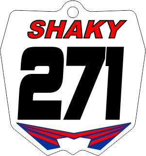 Custom Dirt Bike Front Number Plate Pendant, Key Chain