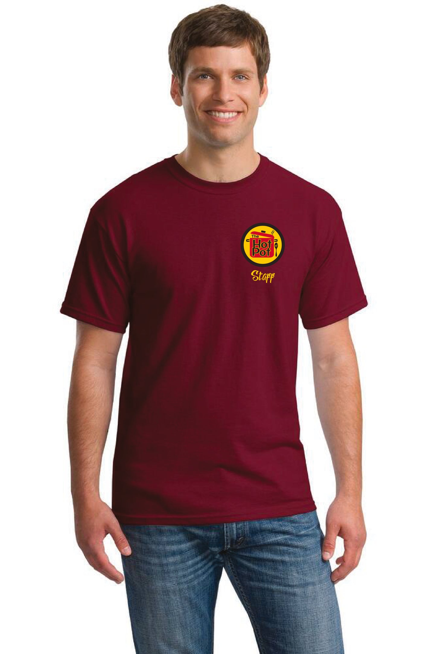 Custom Blue Lake Hot Pot Staff Shirt