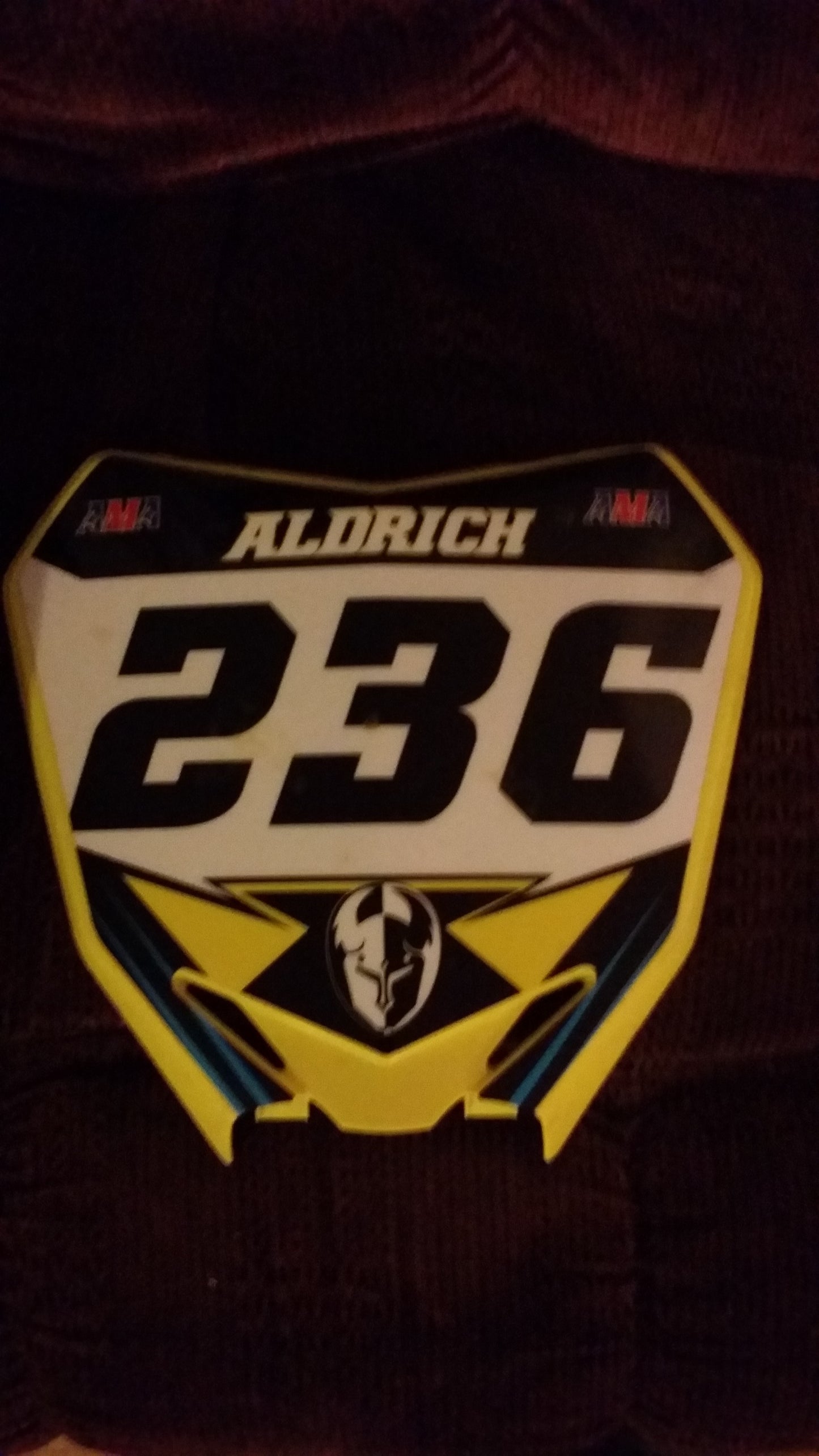 Custom Dirt Bike Front Number Plate Pendant, Key Chain