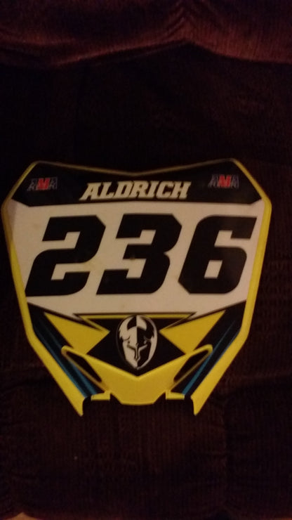 Custom Dirt Bike Front Number Plate Pendant, Key Chain