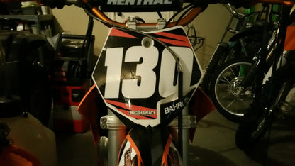 Custom Dirt Bike Front Number Plate Pendant, Key Chain
