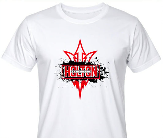 Holton Red Devils - Red Trident on White