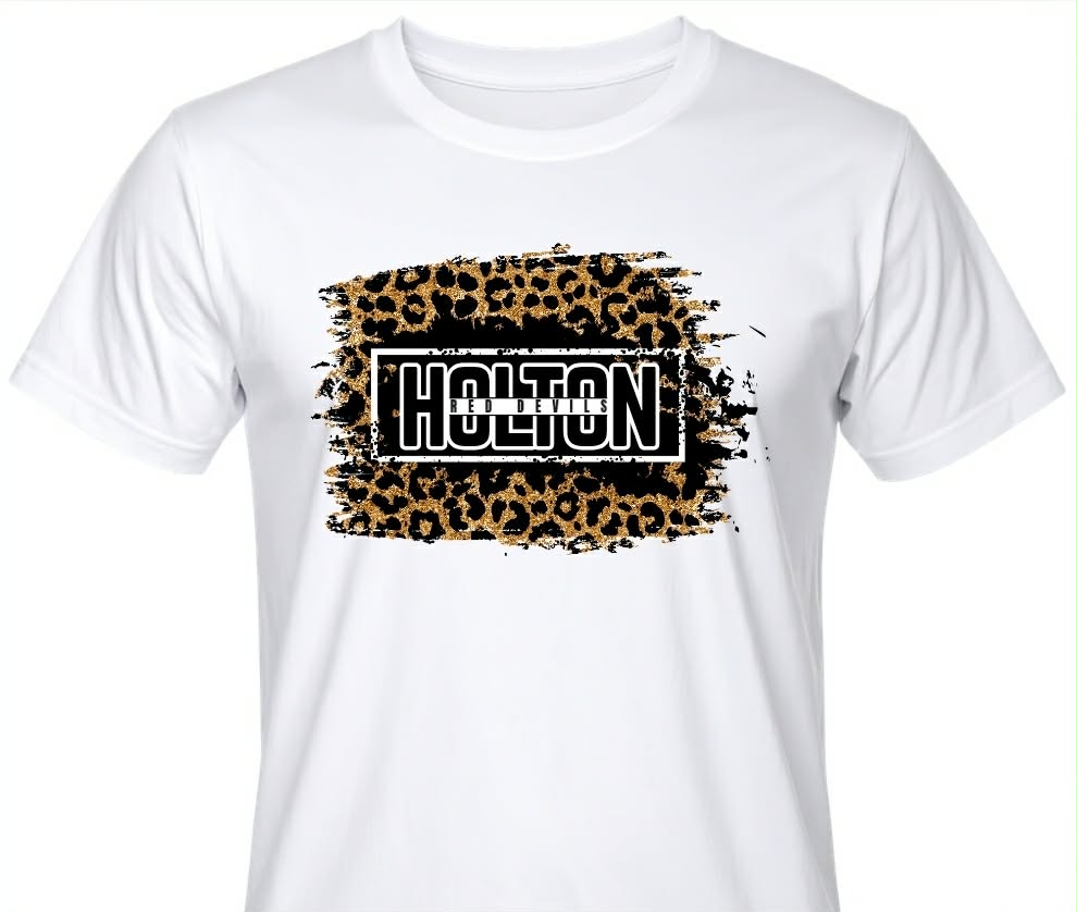 Holton Red Devils - Leopard On White