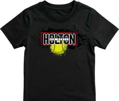 Holton Red Devils - Softball on Black