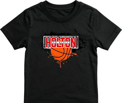 Holton Red Devils - Basketball on Black