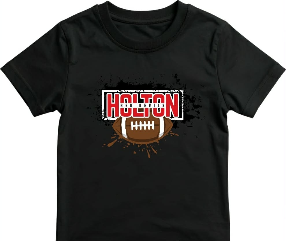 Holton Red Devils - Football on Black