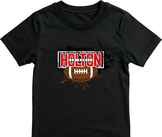 Holton Red Devils - Football on Black