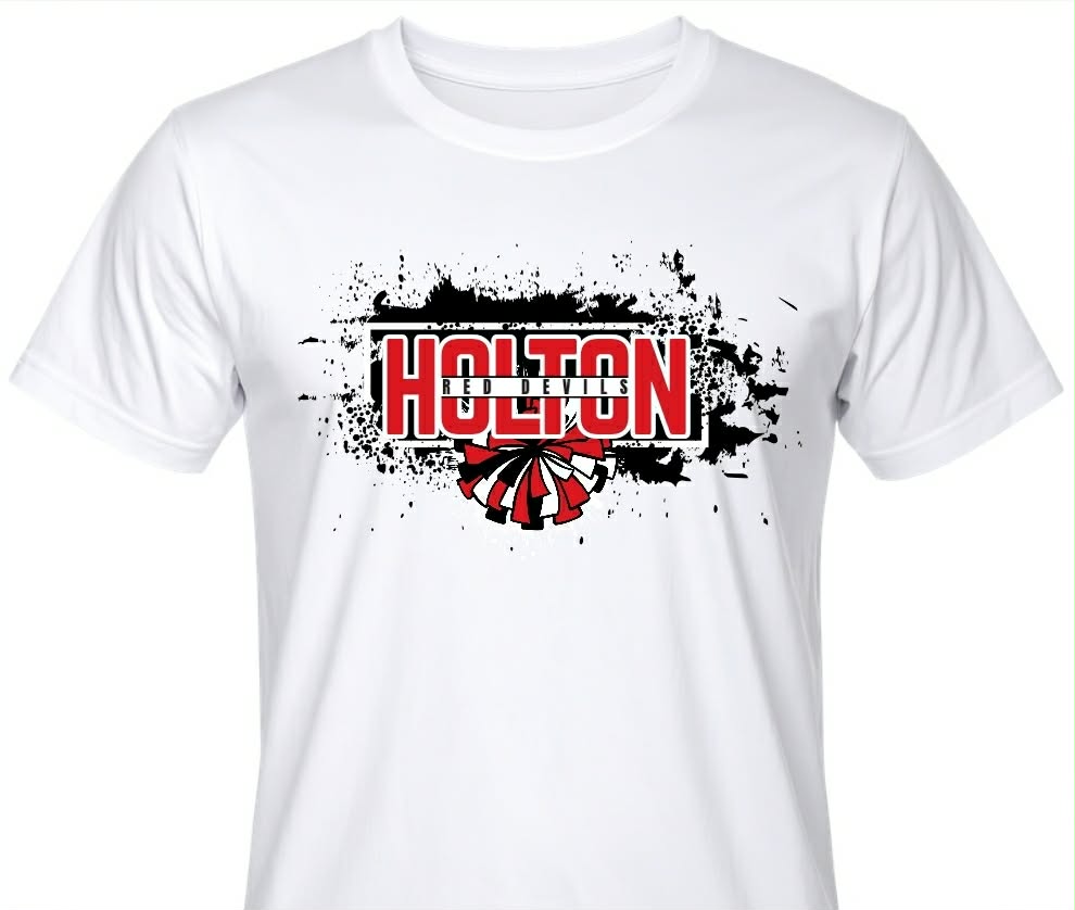 Holton Red Devils - Cheerleading on White