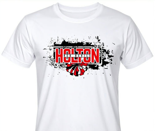 Holton Red Devils - Cheerleading on White