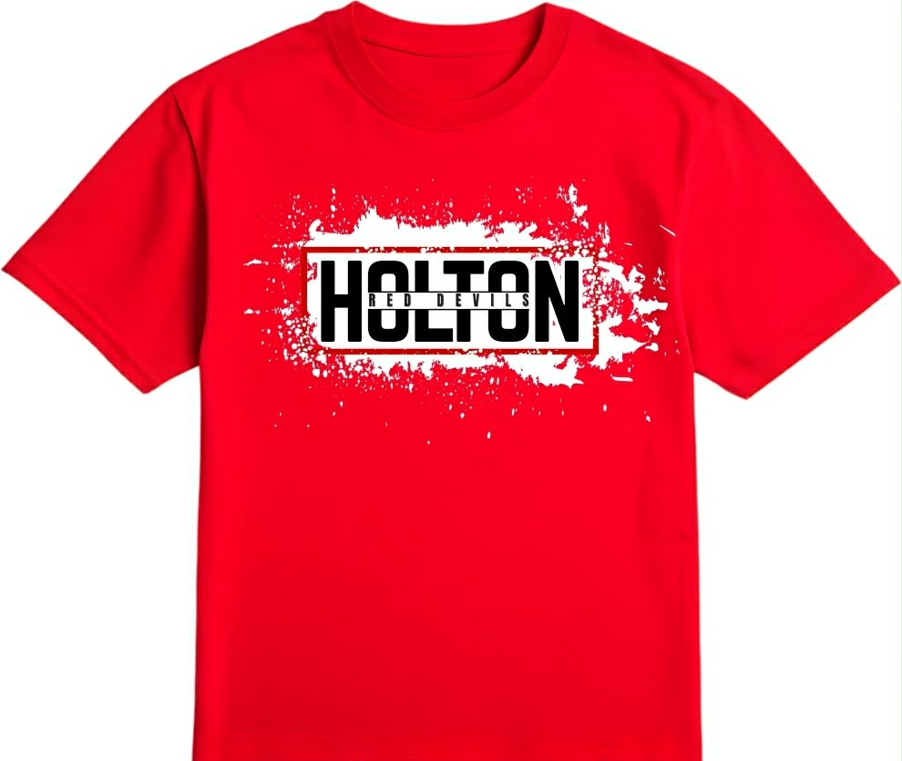 Holton Red Devils - White and Black Splash