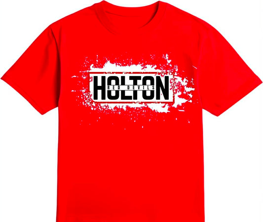 Holton Red Devils - White and Black Splash