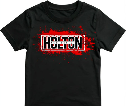 Holton Red Devils - Red Splash on Black