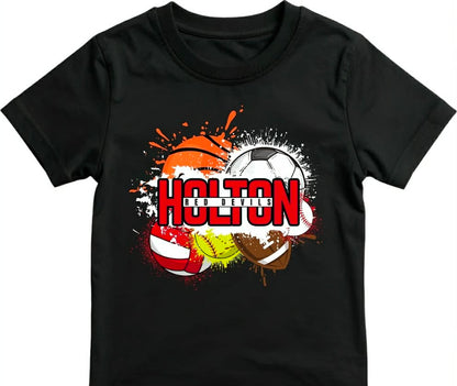 Holton Red Devils - All Sports Balls White Center Splash