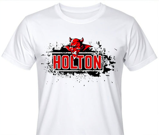 Holton Red Devils -  Devil Head - Black Splash