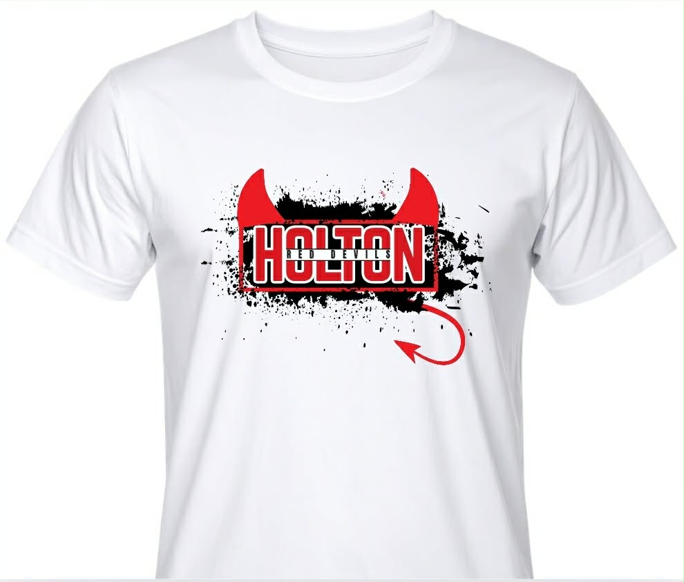 Holton Red Devils -  Devil Ears and Tail - Black Splash
