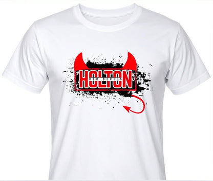 Holton Red Devils -  Devil Ears and Tail - Black Splash