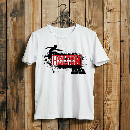 Holton Red Devils - Track and Field - Black Splash Black Runner