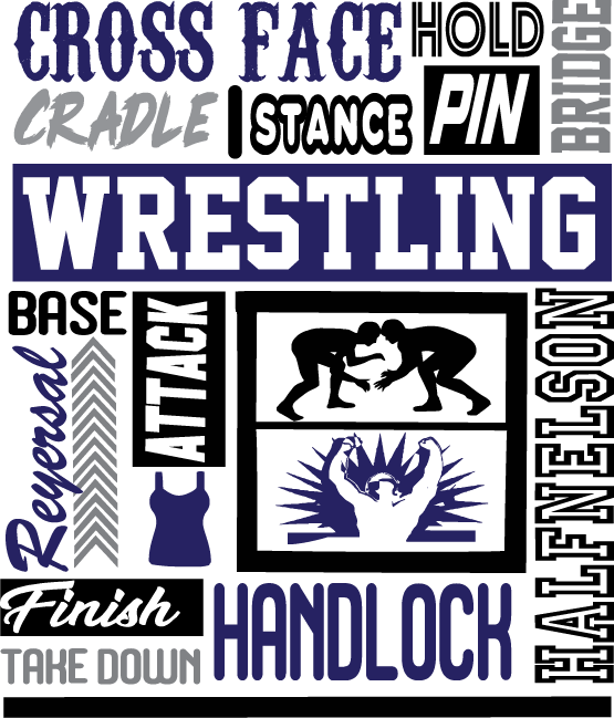 Wrestling - Word Art