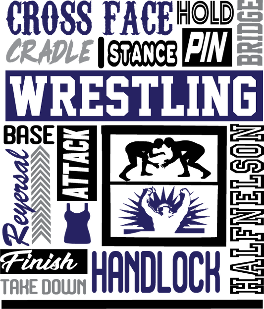 Wrestling - Word Art