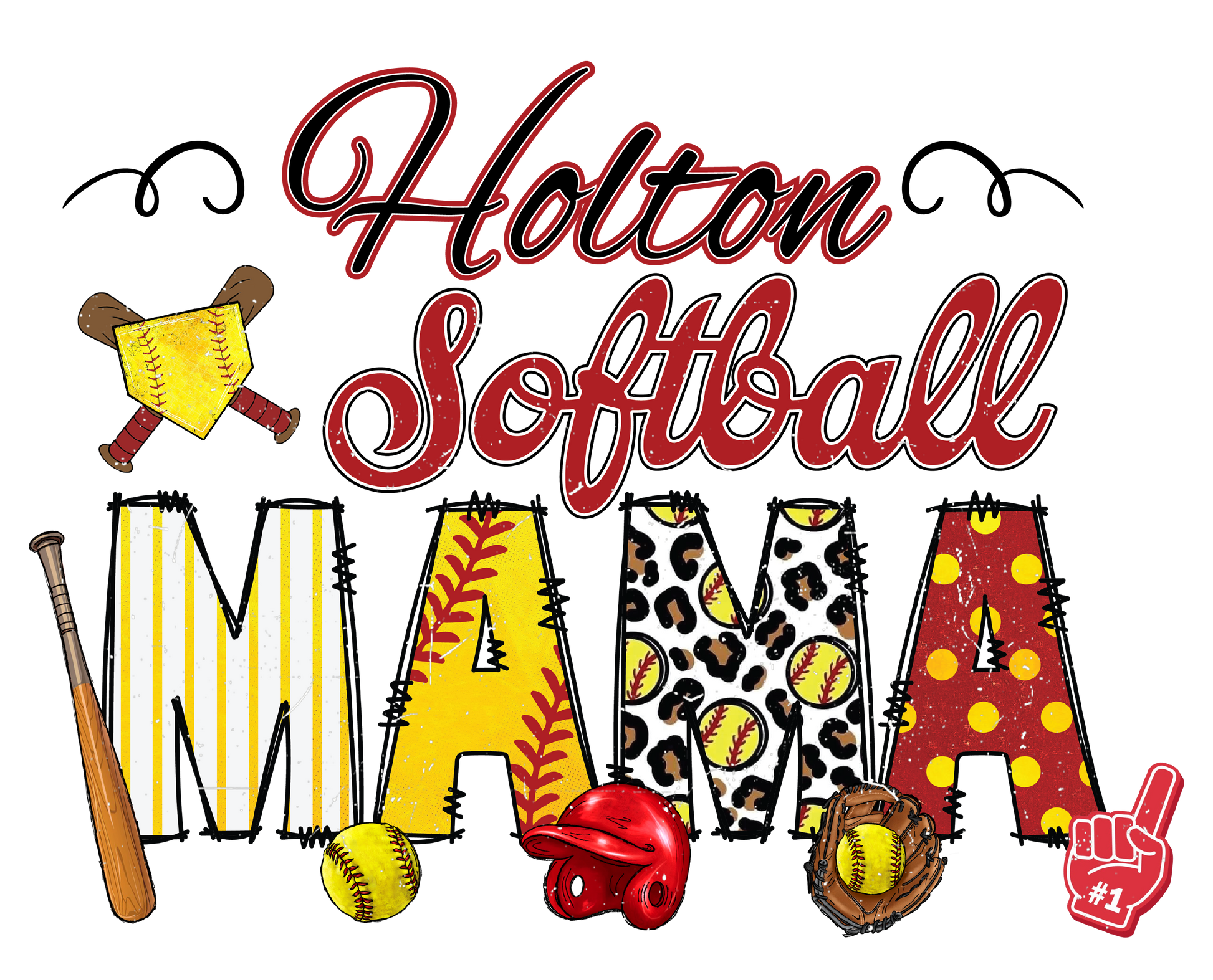 Cheetah Softball Mama