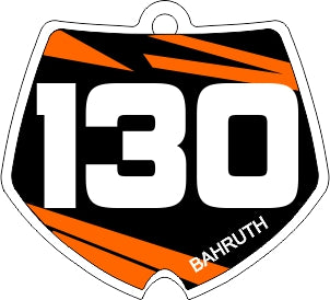 Custom Dirt Bike Front Number Plate Pendant, Key Chain