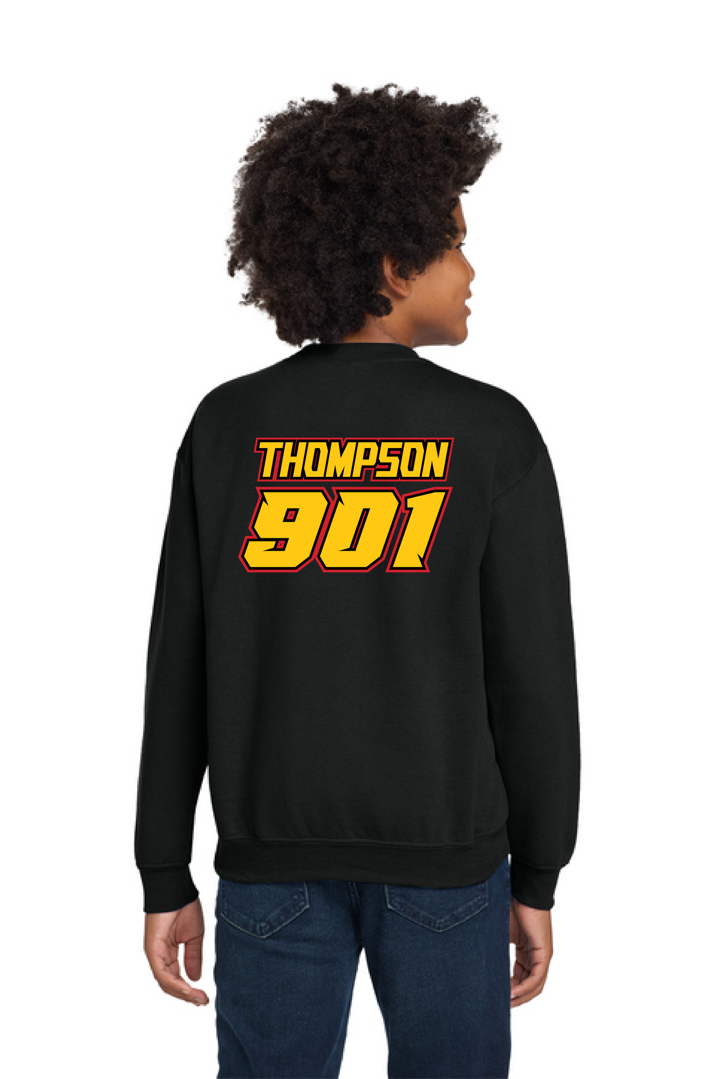 Thompson Racing - Youth Black Crewneck Sweatshirt