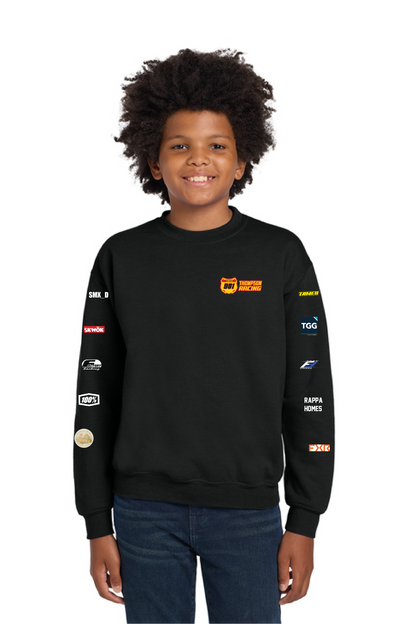 Thompson Racing - Youth Black Crewneck Sweatshirt