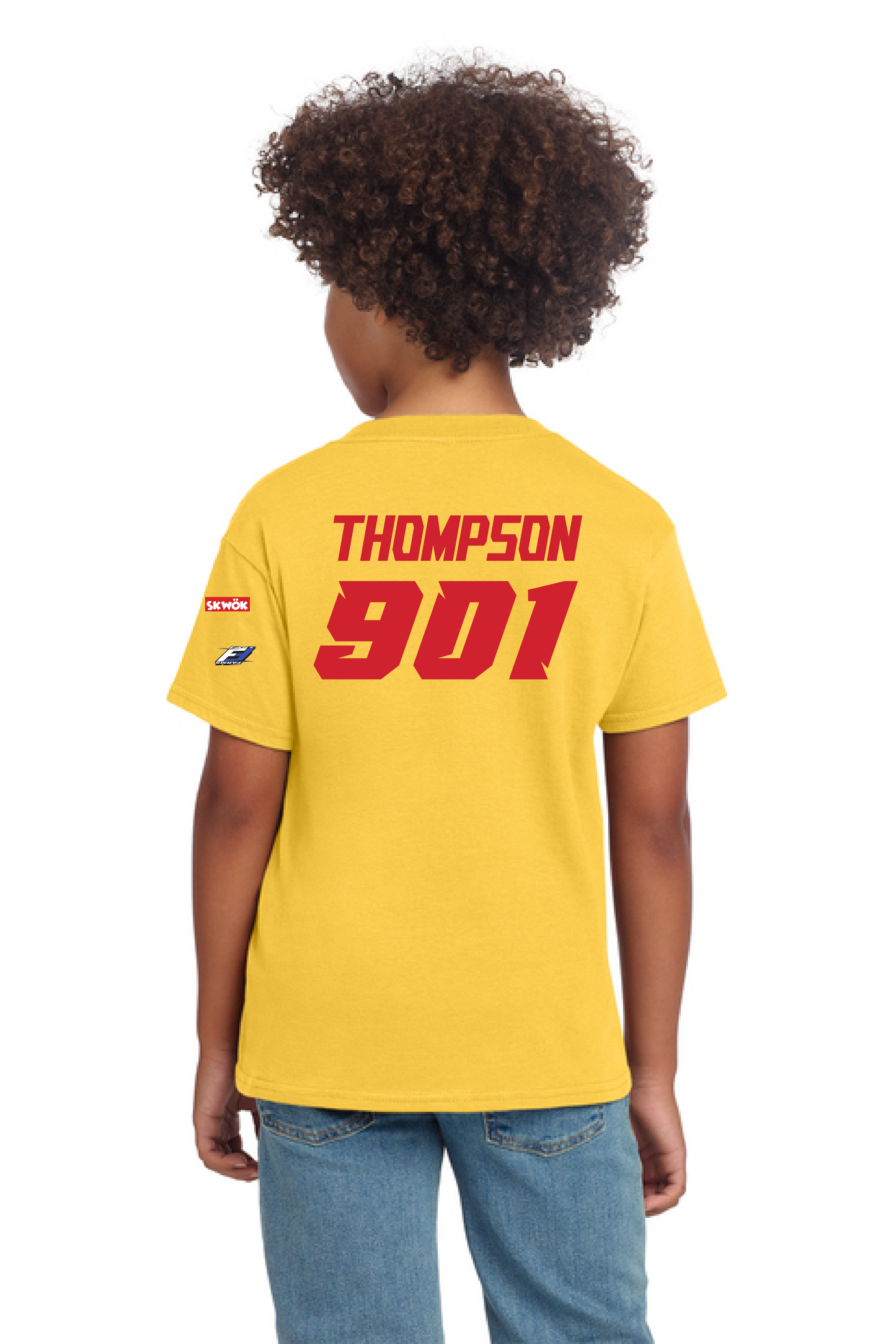 Thompson Racing - Youth Yellow T-Shirt with Sponsors