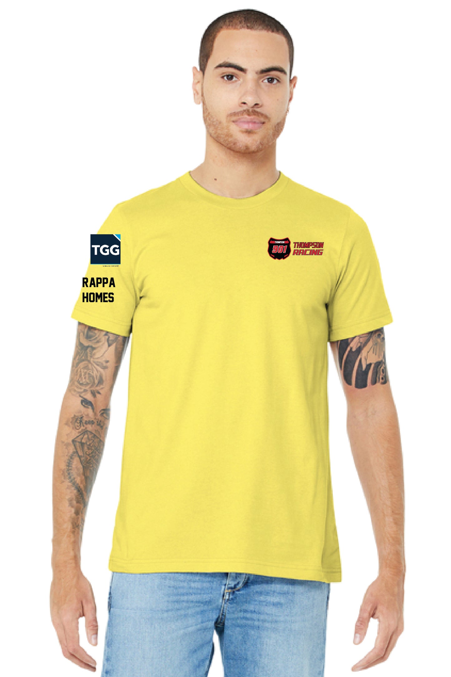 Thompson Racing - Yellow T-Shirt with Sponsors
