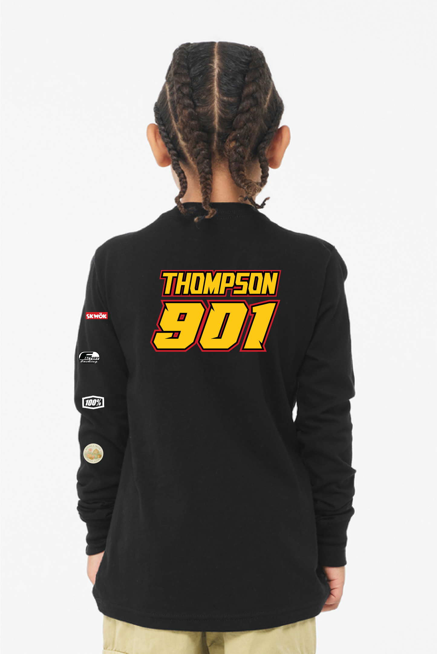 Thompson Racing - Youth Black Long Sleeve Shirt