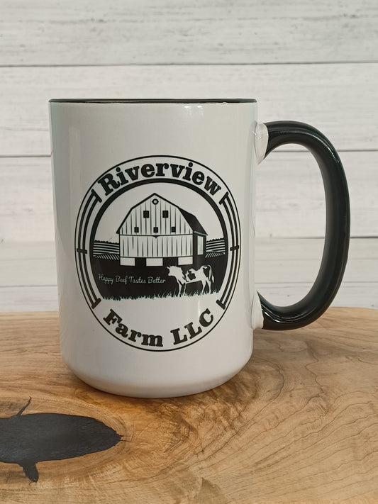 15oz Inner Black Riverview Farm Mug